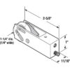 CRL D1810 1-1/2" Nylon Ball Bearing Sliding Glass Door Roller with 11/16" Wide Housing for Trimview Doors