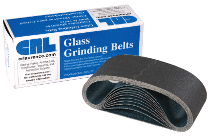 CRL CRL3X2140X 3" x 21" 40X Grit Glass Grinding Belts for Portable Sanders - 10/Bx