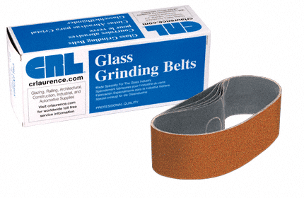 CRL CRL3X2140X 3" x 21" 40X Grit Glass Grinding Belts for Portable Sanders - 10/Bx