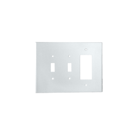 CRL PMP306 Clear Double Toggle Switch Single Designer Acrylic Mirror Plate