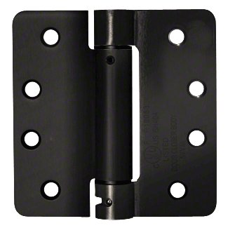 CRL S4410B 4" x 4" Antique Bronze Heavy-Duty Spring Hinge - 1/4" Radius