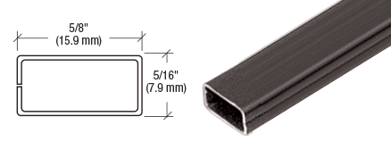 CRL WSSB58M Mill 5/8" x 5/16" Roll Formed Aluminum Spreader Bar 146" Stock Length