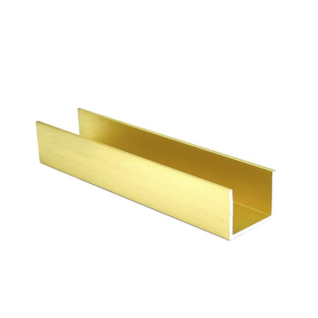 Brixwell D327GA-CCP95 Gold Anodized 3/4" Extrusions, Aluminum, Metal, 31-CH20-AL, KN102111, 3/4" U-Channel 95" Stock Length