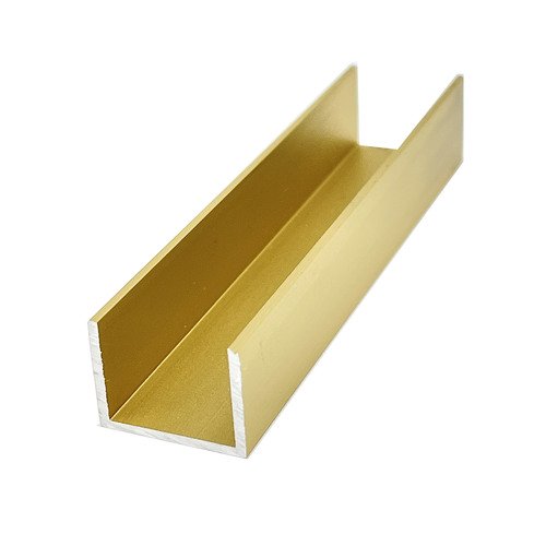 Brixwell D327GA-CCP95 Gold Anodized 3/4" Extrusions, Aluminum, Metal, 31-CH20-AL, KN102111, 3/4" U-Channel 95" Stock Length