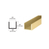 Brixwell D327GA-CCP95 Gold Anodized 3/4" Extrusions, Aluminum, Metal, 31-CH20-AL, KN102111, 3/4" U-Channel 95" Stock Length