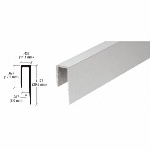 Brixwell D58A-CCP95-XCP10 Satin Anodized Aluminum Deep Nose 5/16" J-Channel  95" Stock Length - pack of 10