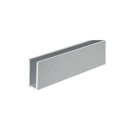 Brixwell D623A-XCP25 Satin Anodized 1/4" Single Channel with 1" High Wall 144" Stock Length - pack of 25