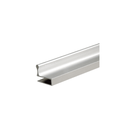 CRL D644BA Brite Anodized Aluminum Glass Door Edge Pull Extrusion 144" Stock Length