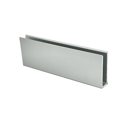 Brixwell D673A-CCP84-XCP50 Satin Anodized 1/4" Aluminum U-Channel  84" Stock Length - pack of 50