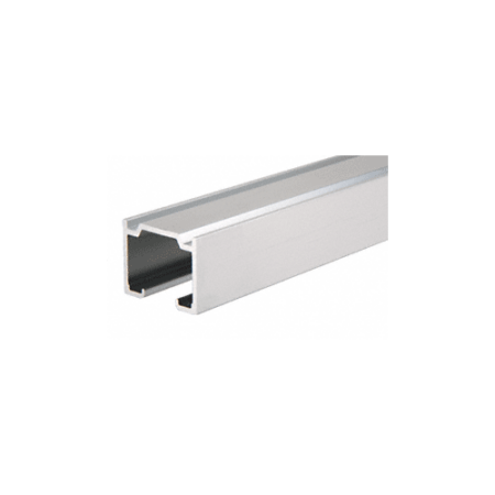 CRL D6A Satin Anodized Masteroll Enclosed Double Overhead Track for Pass-Thru Windows 144" Stock Length