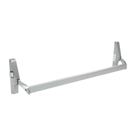 CRL DL1190LHRA Satin Aluminum Cross Bar Panic Exit Device - Left Hand Reverse Bevel Rim