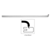 CRL DL9540A Satin Aluminum Extruded Push Bar for 48" Doors