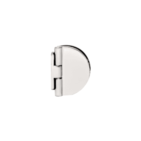 CRL EH185 Satin Chrome Half Round Light Duty Frameless Shower Door Hinge