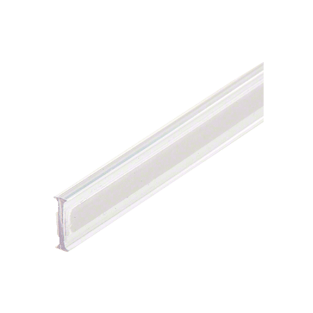 CRL EZCC10 Clear Copolymer Strip for 180 Degree Glass-to-Glass Joints - 3/8" Tempered Glass - 120" Stock Length