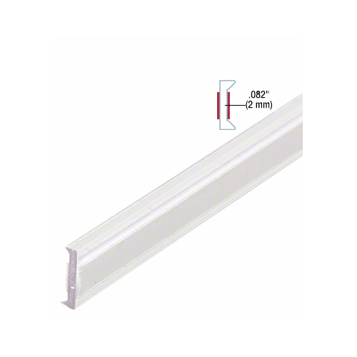 CRL EZCE12 Clear Copolymer Strip for Abutment Joints - 1/2" (12mm) Tempered Glass 120" Length