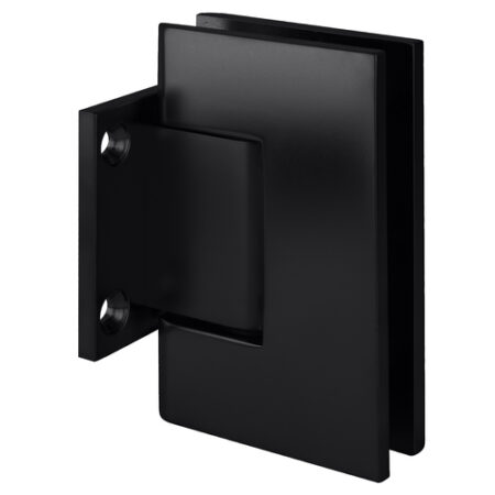 CRL GEN074MBL Matte Black Geneva 074 Series Wall Mount Short Back Plate Hinge