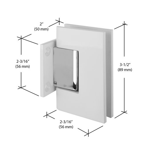 CRL GEN074ABN Antique Brushed Nickel Geneva 074 Series Wall Mount Short Back Plate Hinge