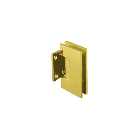 CRL GEN574SB Satin Brass Geneva Series Wall Mount Short Back Plate Hinge With 5 Degree Pre-Set