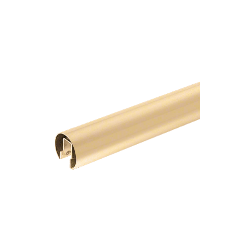 CRL GR20SB C260 Alloy Satin Brass 2" Premium Cap Rail for 1/2" Glass - 120"