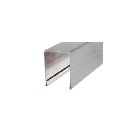 CRL GRUC7BS10 Brushed Stainless U-Channel Cap for 3/4" Glass