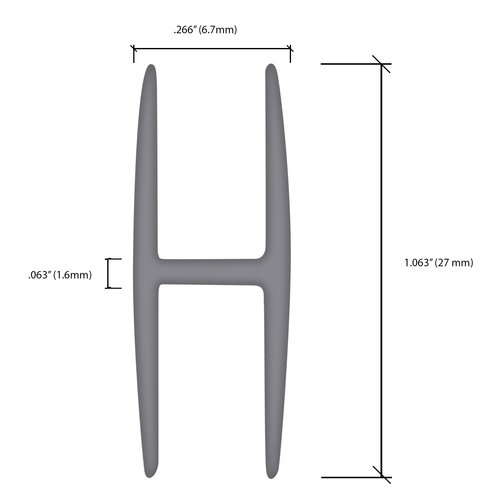 Brixwell H14DU-CCP24-XCP10 Duranodic Bronze H14 H-Bar Channel  24" Stock Length - pack of 10