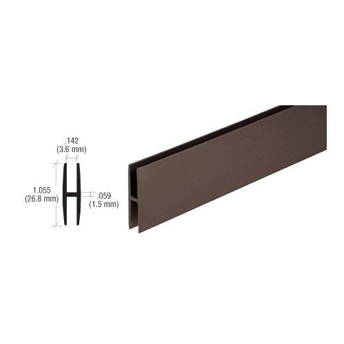 Brixwell H18DU-XCP25 Dark Bronze 1/8" H-Channel 144" Stock Length - pack of 25