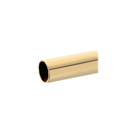 CRL HR10PB98 Polished Brass 1" Diameter Round .050" Tubing - 98"