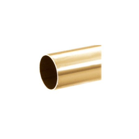 CRL HR20PB Polished Brass 2" Diameter Round .050" Tubing - 216"