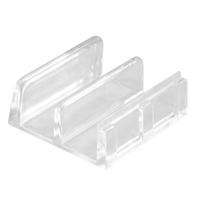 CRL M6059 1-7/16" White Wide Tub Enclosure Sliding Door Bottom Guide - pack of 2