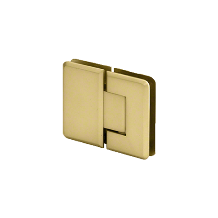 CRL P1N380SB Satin Brass Pinnacle 380 Series Adjustable 180 Degree Glass-to-Glass Hinge