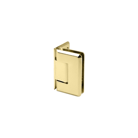 CRL P1N544BR Polished Brass Pinnacle 544 Series 5 Degree Wall Mount Offset Back Plate Hinge