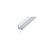 Brixwell P660BR-CCP24-XCP5 Polycarbonate Bottom Rail With Wipe for 1/2" Glass -  24" Stock Length - pack of 5