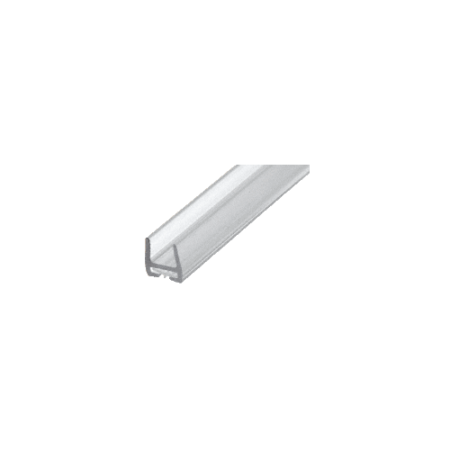 Brixwell P660BR-CCP24-XCP10 Polycarbonate Bottom Rail With Wipe for 1/2" Glass -  24" Stock Length - pack of 10