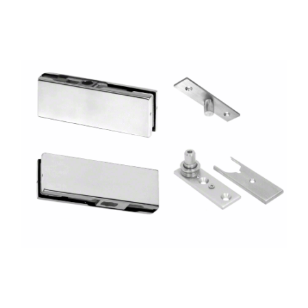 CRL PHA1BS Brushed Stainless North American Patch Door Kit - Without Lock