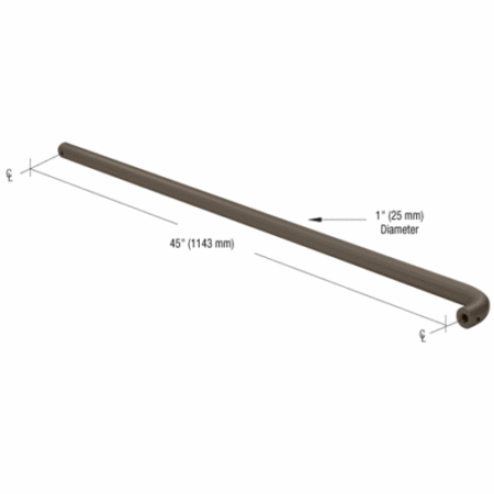 CRL PR0342548 Champagne Astral Push Bar for 48" Door