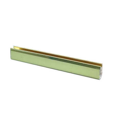 CRL PRT100BR Brass 1/4" Plastic Reflective Edge Molding - 96" Stock Length