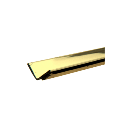 CRL PRT375BR Brass Plastic 3/4" Reflective Inside Angle - 96" Stock Length