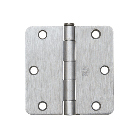 CRL R35426D Dull Chrome 3-1/2" x 3-1/2" Residential Hinge 1/4" Radius