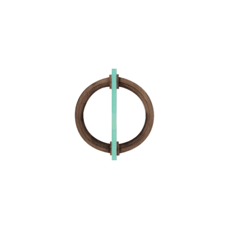 CRL SDPC575ABRZ Antique Bronze 5-1/8" Tubular Back-to-Back Circular Style Brass Shower Door 3/4" Diameter Pull Handles