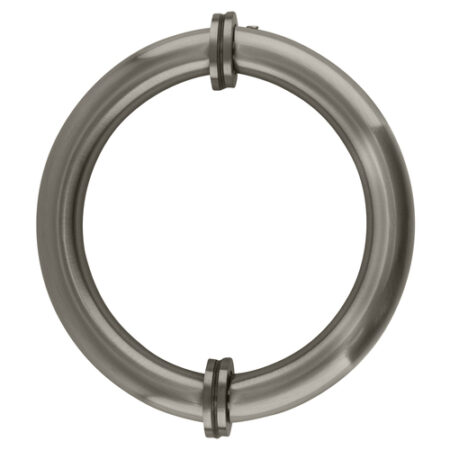 CRL SDPC575BSC Brushed Satin Chrome 5-1/8" Tubular Back-to-Back Circular Style Brass Shower Door 3/4" Diameter Pull Handles