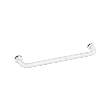 CRL SDTBS18W White 18" Single-Sided Towel Bar for Glass