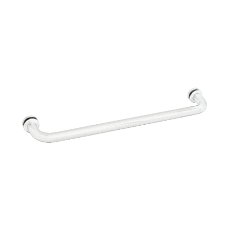 CRL SDTBS24W White 24" Single-Sided Towel Bar for Glass