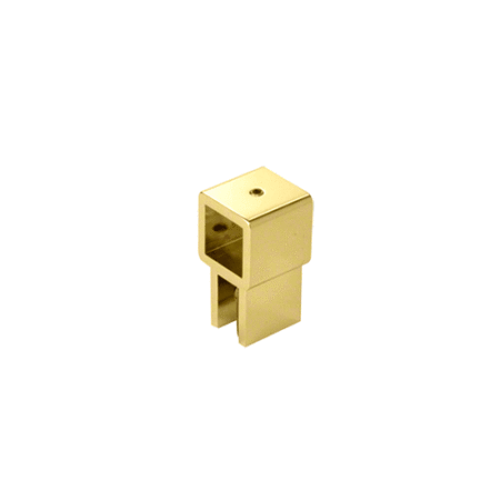 CRL SQ44BR Brass Movable Bracket for 3/8" to 1/2" (10 to 12 mm) Glass - Square Bar