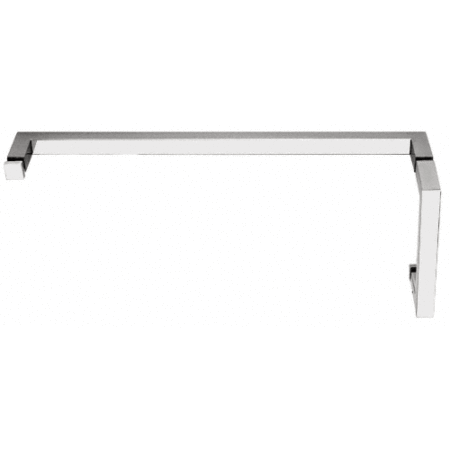 CRL SQ6X24CH Polished Chrome "SQ" Series Combination 6" Pull Handle 24" Towel Bar