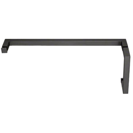 CRL SQ6X24MBL Matte Black "SQ" Series Combination 6" Pull Handle 24" Towel Bar