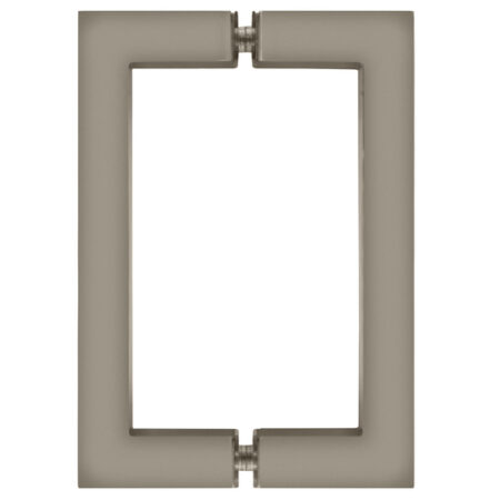 CRL SQ6X6SN Satin Nickel 6" x 6" SQ Series Square Tubing Back-to-Back Pull Handle