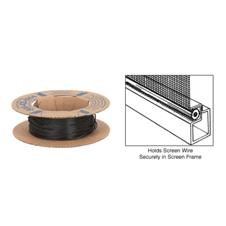 CRL SSBL250C .250" Black Screen Retainer Spline