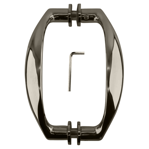 CRL SSDP6PN Polished Nickel 6" Back-to-Back Sculptured Solid Pull Handle