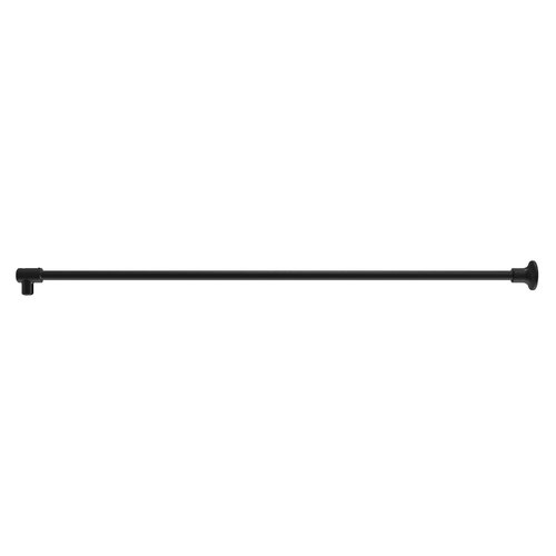 CRL SUP10BL Black Frameless Shower Door Fixed Panel Wall-To-Glass Support Bar for 3/8" to 1/2" Thick Glass
