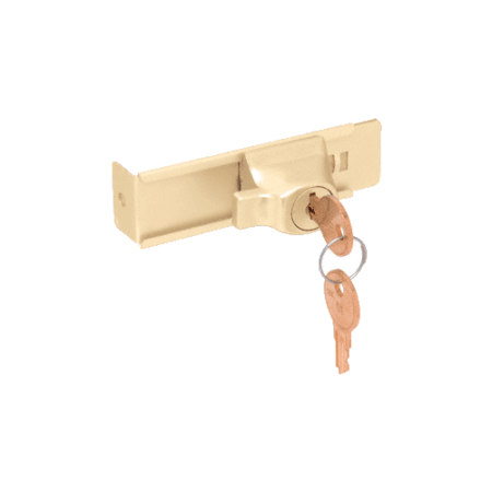 CRL TDK7GAKA Gold Anodized Stick-On Showcase Lock - Keyed Alike